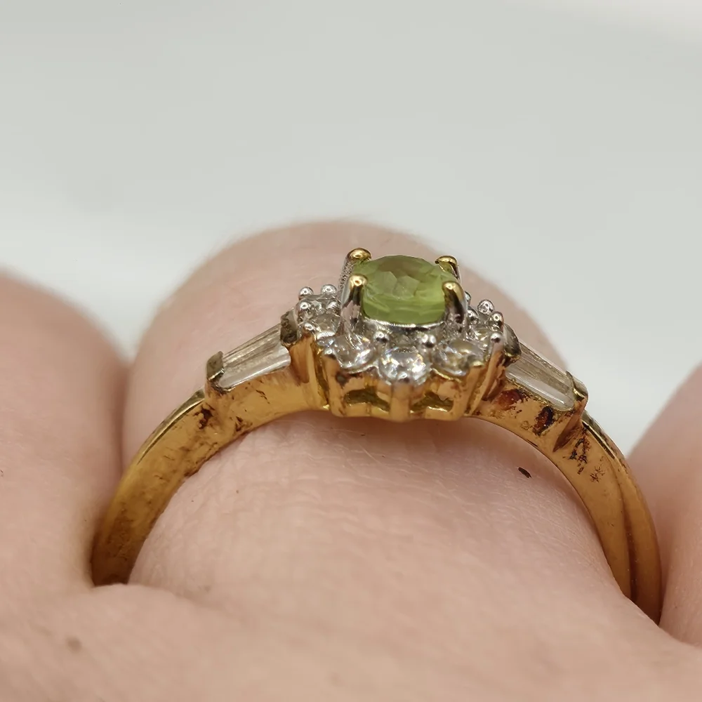 NWOT Rare Genuine Sava Sphene Sunburst Ring - Picture 6 of 8